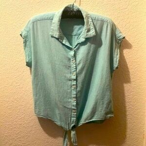 Weatherproof teal color Button Down Shirt